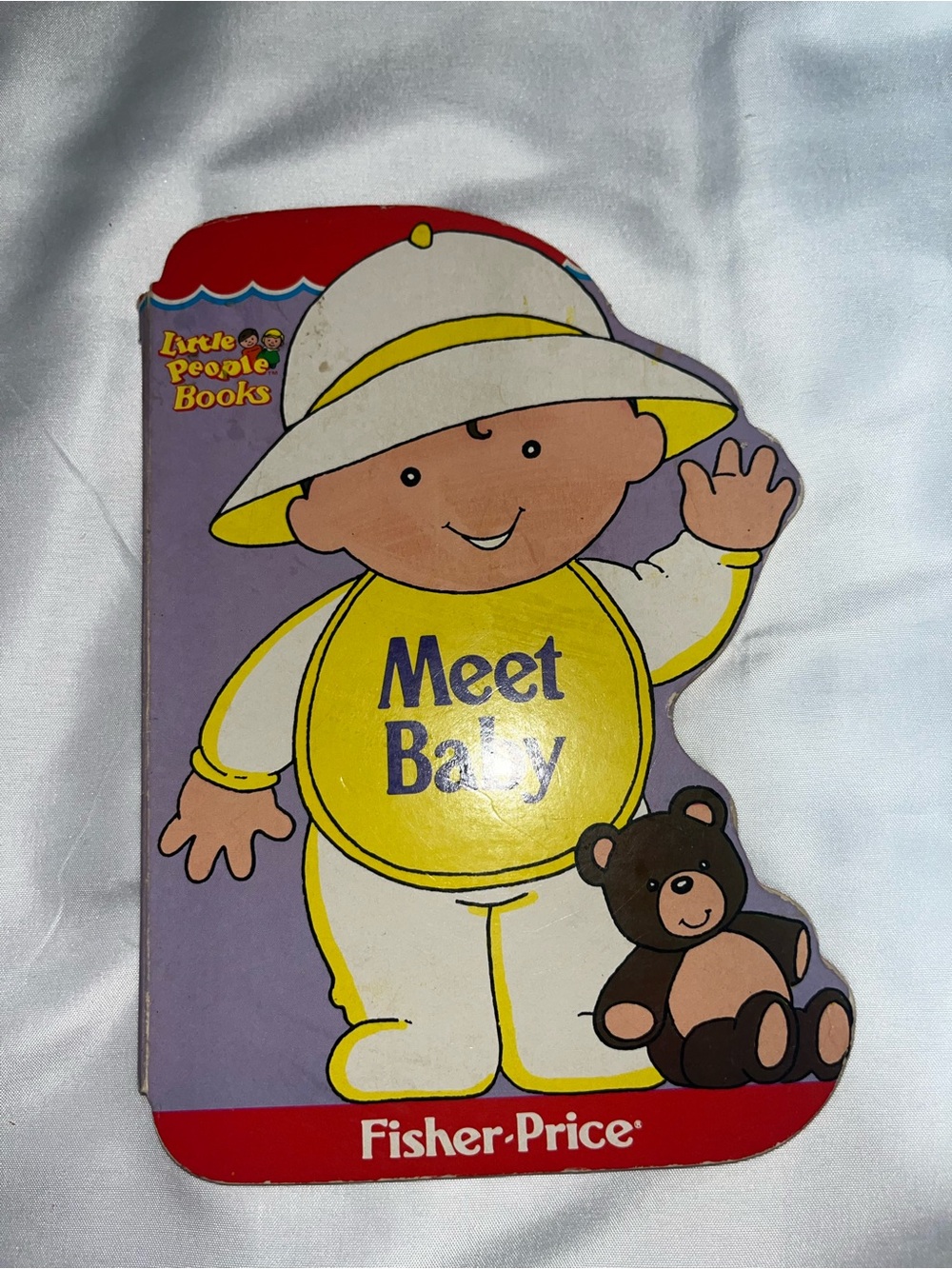 Vintage 1987 Meet Baby Fisher Price Little People Board Book RARE‎